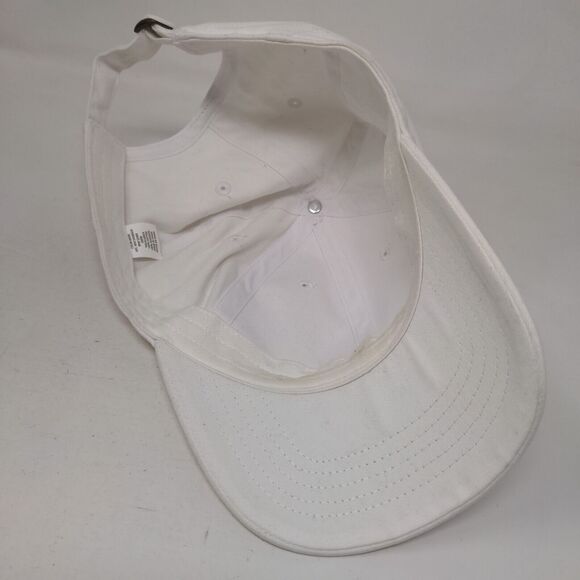 Unbranded Slideback Hat White OSFM Adjustable Solid 6 Panel Blank - Picture 6 of 8